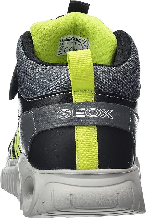 Кроссовки деми высокие с огоньками Geox Wroom р. 30 Black Lime (18960615) - фото 6