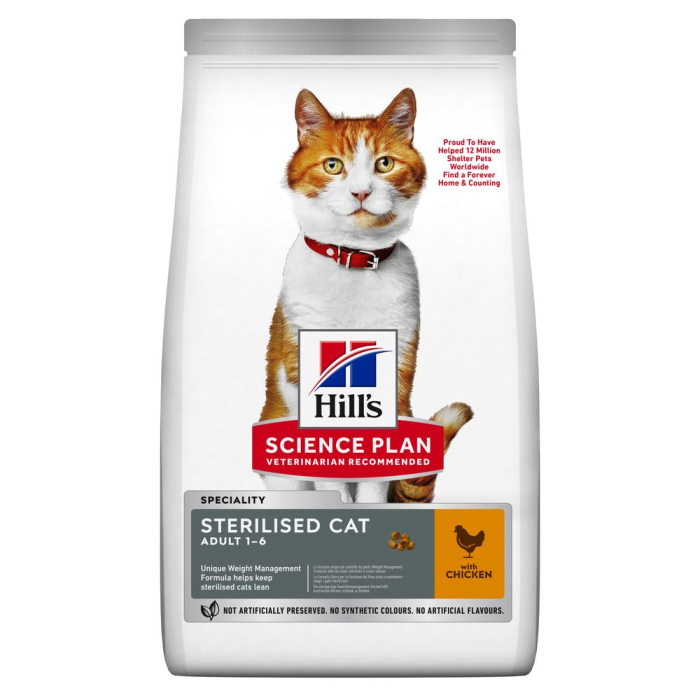 Корм сухой для стерилизованных кошек Hills Science Plan Young Sterilised Cat курица 1,5 кг
