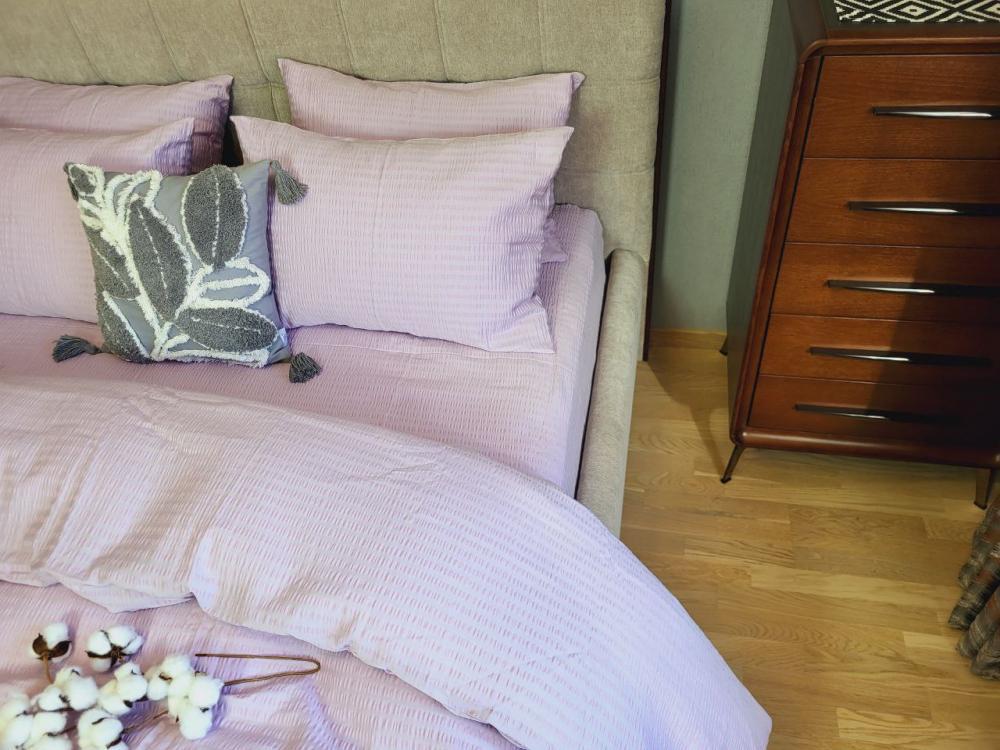 Комплект постельного белья Кис S3011 сатин Premium Gofre полуторный/наволочки 50х70/70х70 см (6440) - фото 5