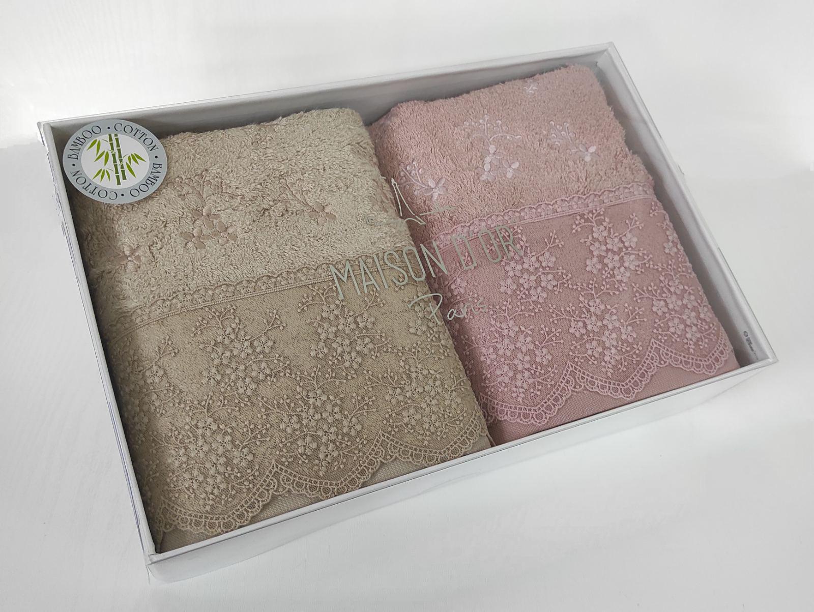 Рушники Maison D'or 2 шт. J.Simone Beige Rose (CN10734)