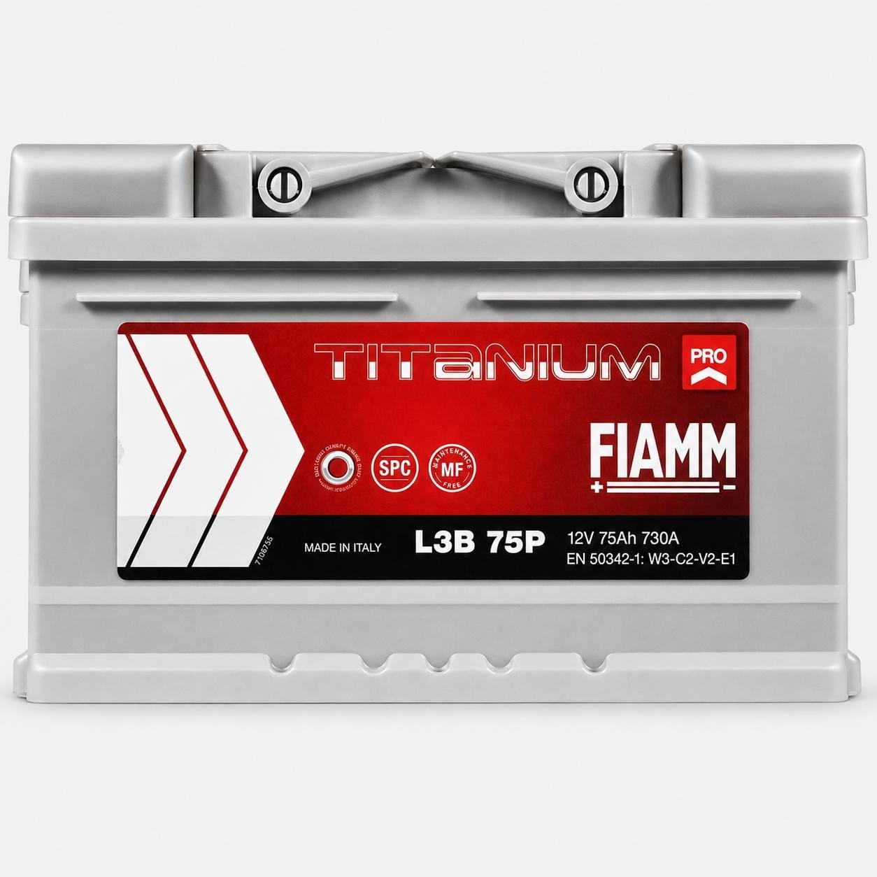Акумулятор автомобільний Fiamm 75 Ah 730A R+ 12V низькобазовий (3146134521)