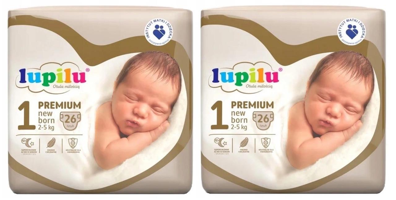 Підгузки Lupilu Premium New born 1 2-5 кг 52 шт. (1608941037)