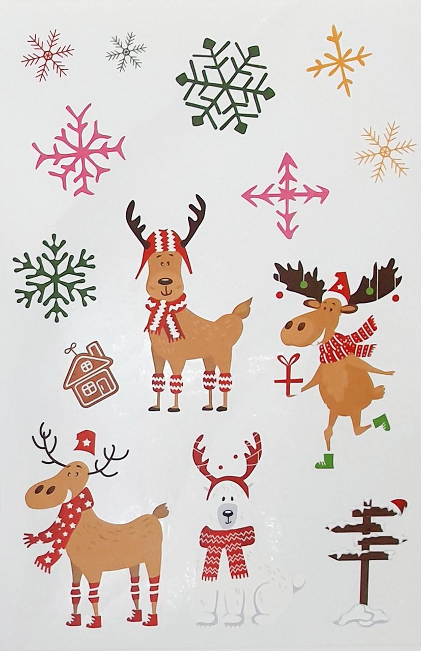 Набір новорічних наклейок Melinera 4в1 4 аркуша 22,5х33 см (1506245014) - фото 4 Набір новорічних наклейок Melinera 4в1 4 аркуша 22,5х33 см (1506245014) - фото 4