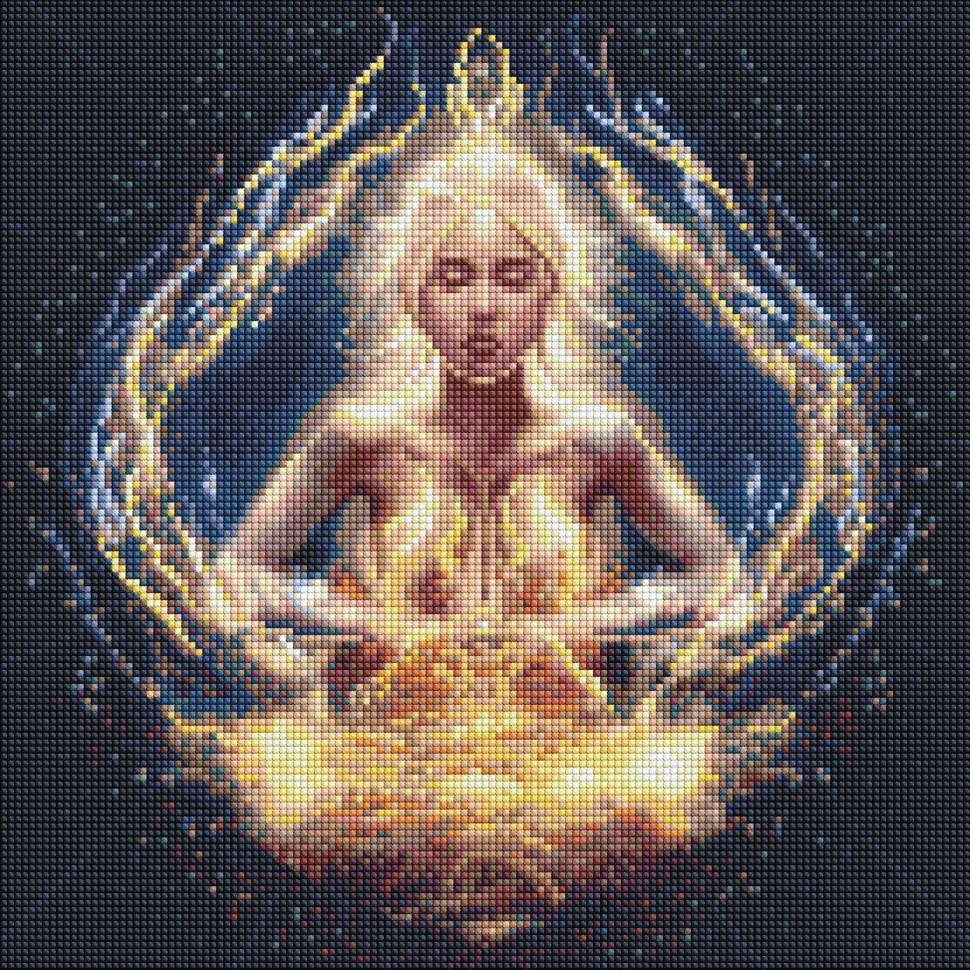 Алмазная мозаика Идейка Управление стихиями с АВ стразами 40х40 см (AMC7670)