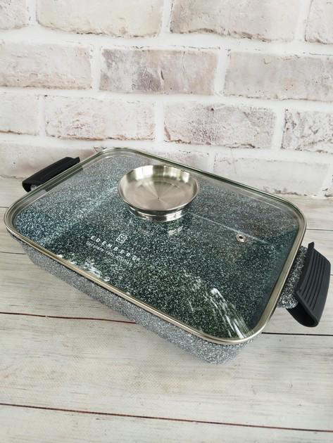 Жаровня Edenberg EB-12125 с крышкой и гранитным покрытием 4 л 30x21,5x7,0 см Серый (EB-12125)