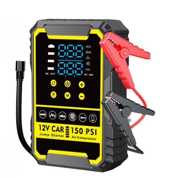 Пусковое устройство для аккумулятора Jump Starter 12 V с компрессором, павербанком и фонариком (00387)