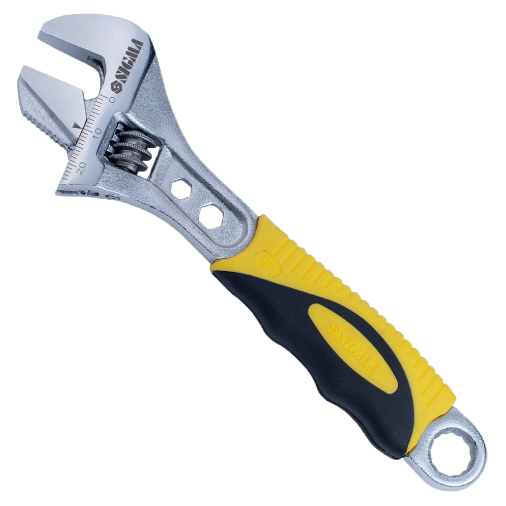 Ключ разводной Sigma CrV с комбинированной ручкой профи 150 мм (4100911)