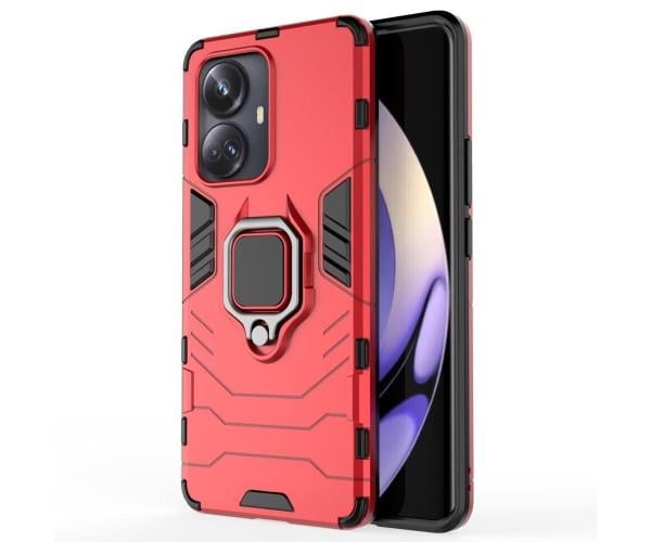 Чехол накладка Ricco Black Panther Armor для Realme 10 Pro Plus Красный