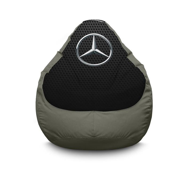 Кресло мешок iPuff Mercedes-Benz Оксфорд XXL 90х125 см Серый