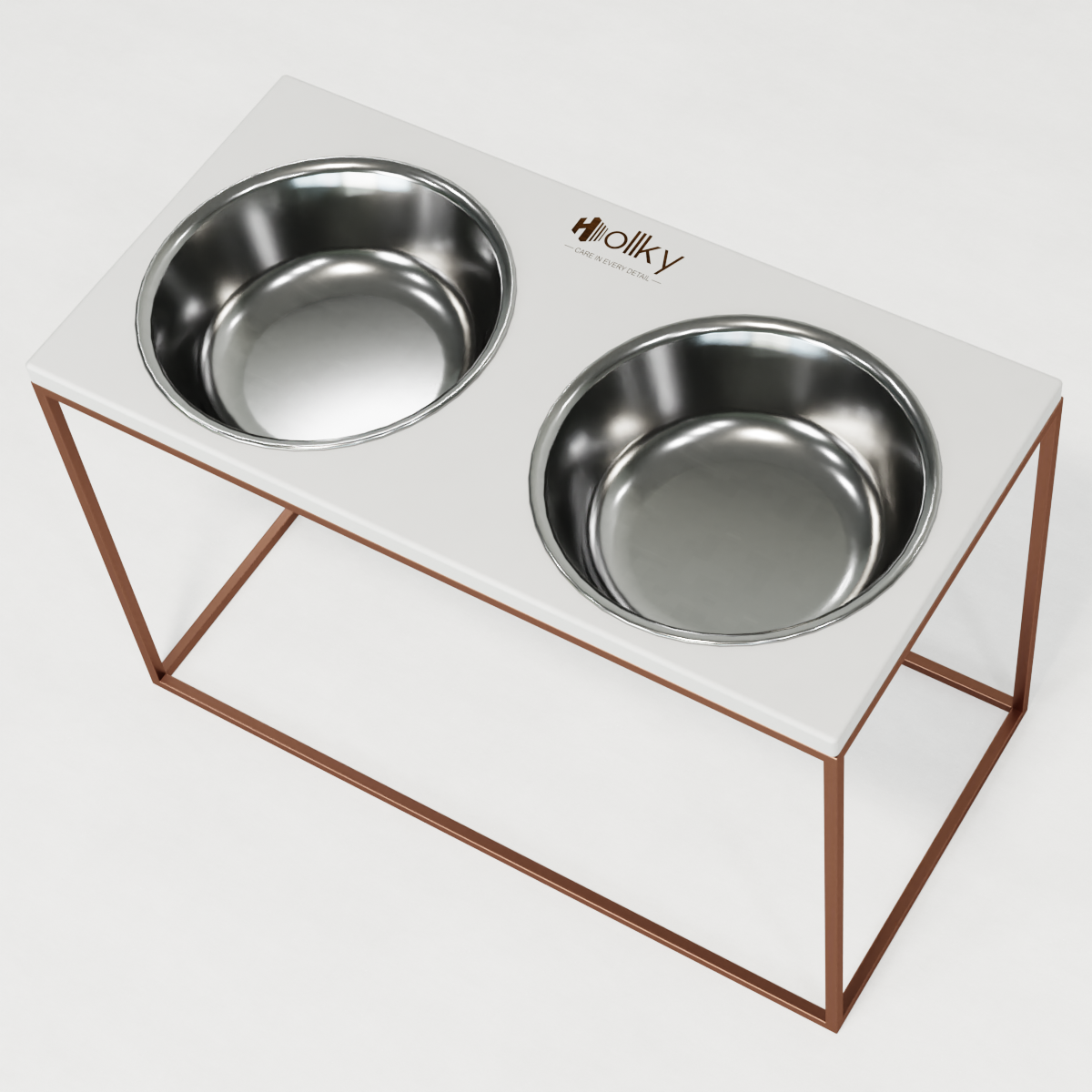 Миски на підставці для дуже великих собак Hollky Base XXL40 2х2,8 л (BXXL40-643240-GLWH) - фото 2