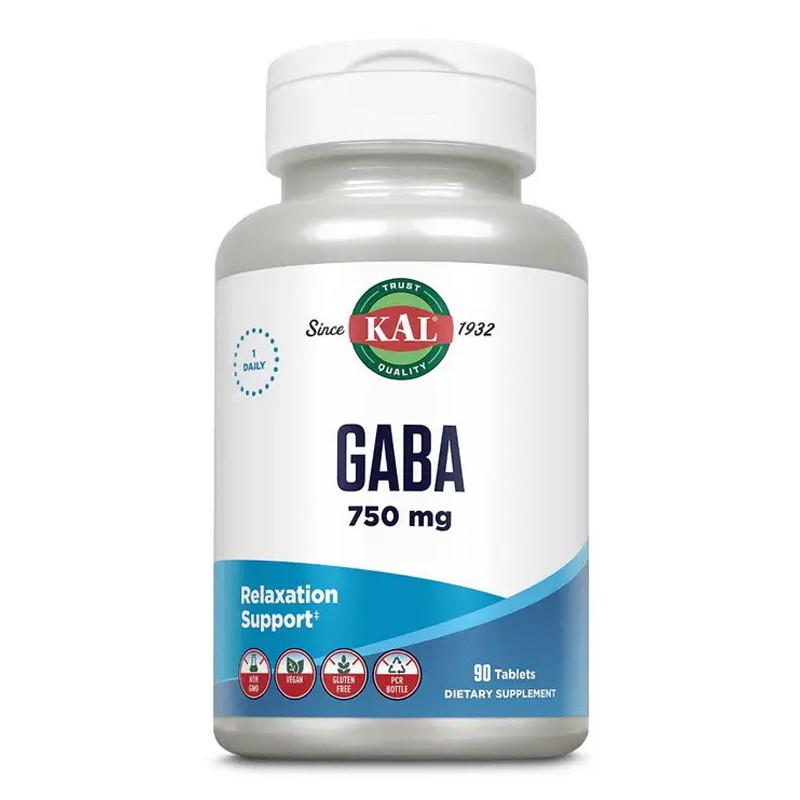 Гамма-аминомасляная кислота KAL GABA 750 mg 90 табл. (23200-01)