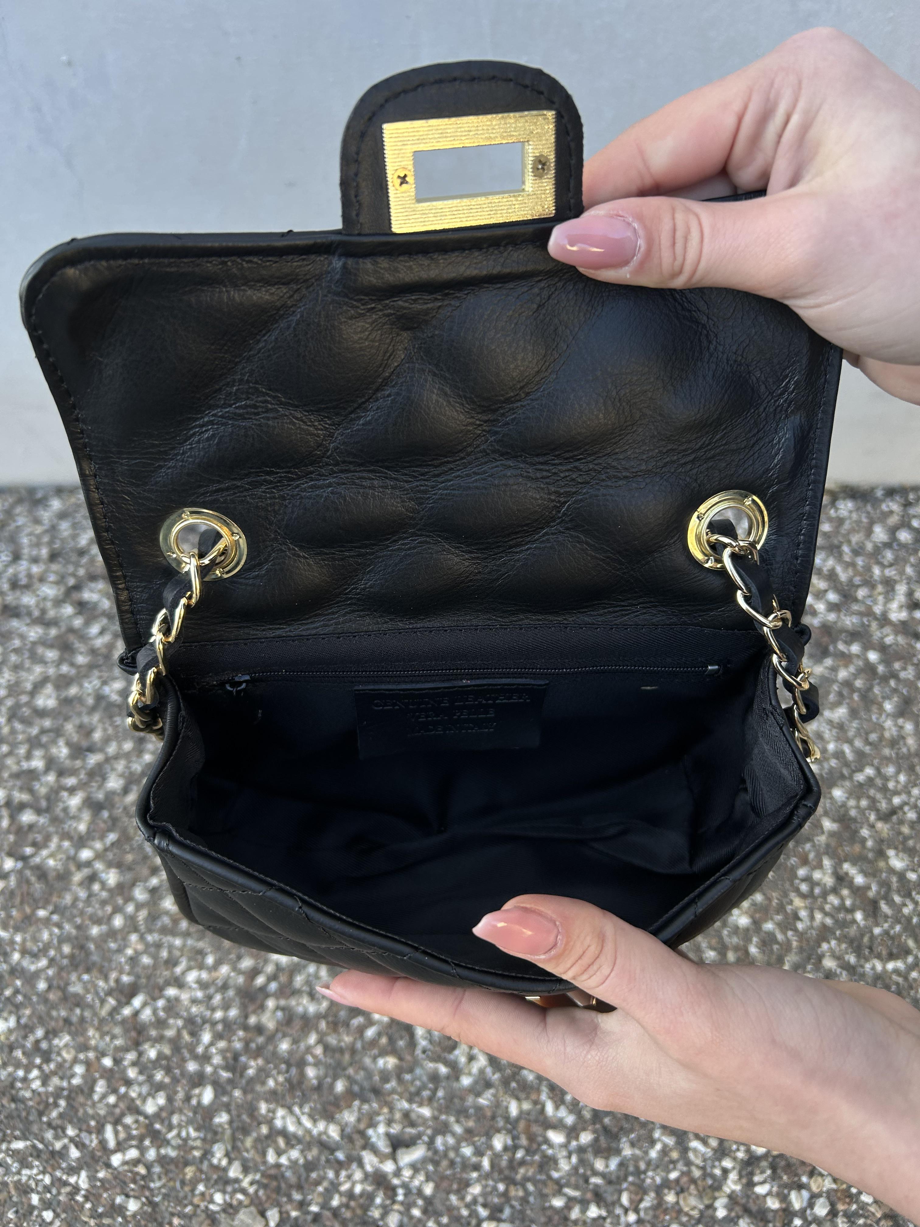 Сумка жіноча з натуральної шкіри Чорний (IT-1023-1) - фото 8