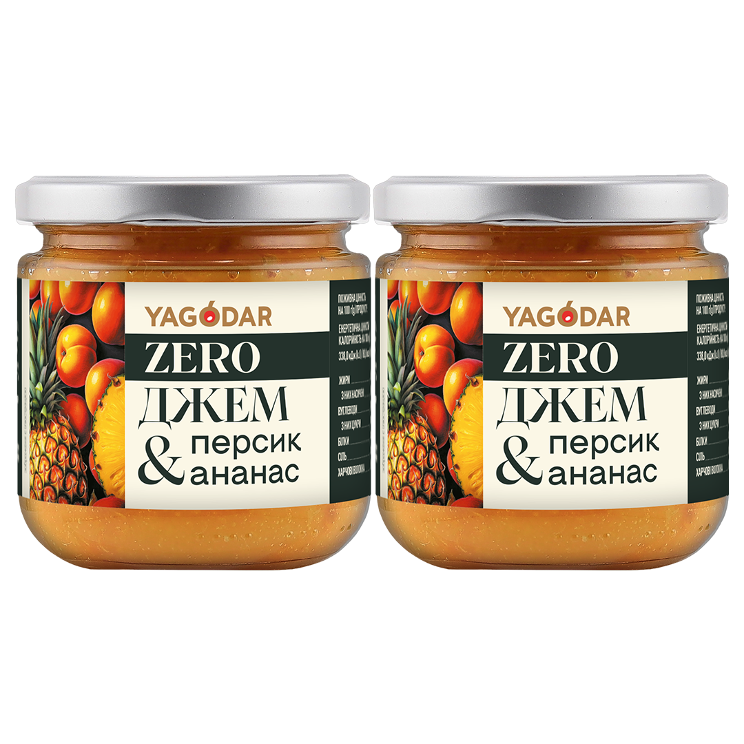 Джем YAGODAR Персик-Ананас без сахара 2 шт. (2671968700)