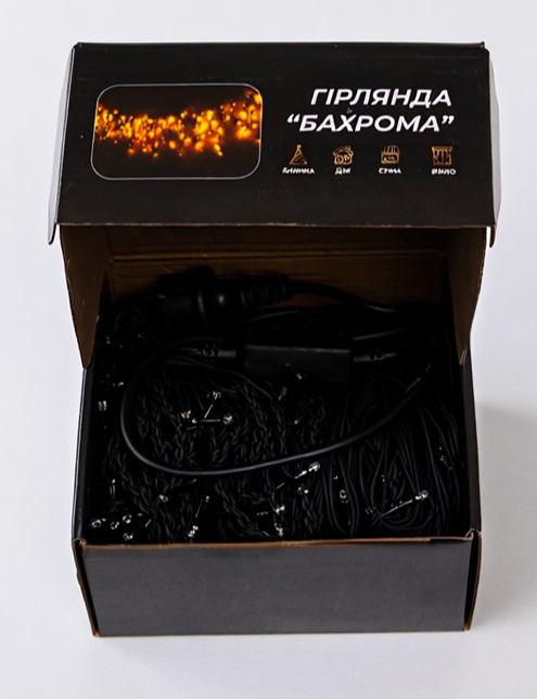 Гірлянда бахрома вулична 405 LED 25 м від мережі чорна нитка Білий - фото 5 Гірлянда бахрома вулична 405 LED 25 м від мережі чорна нитка Білий - фото 5