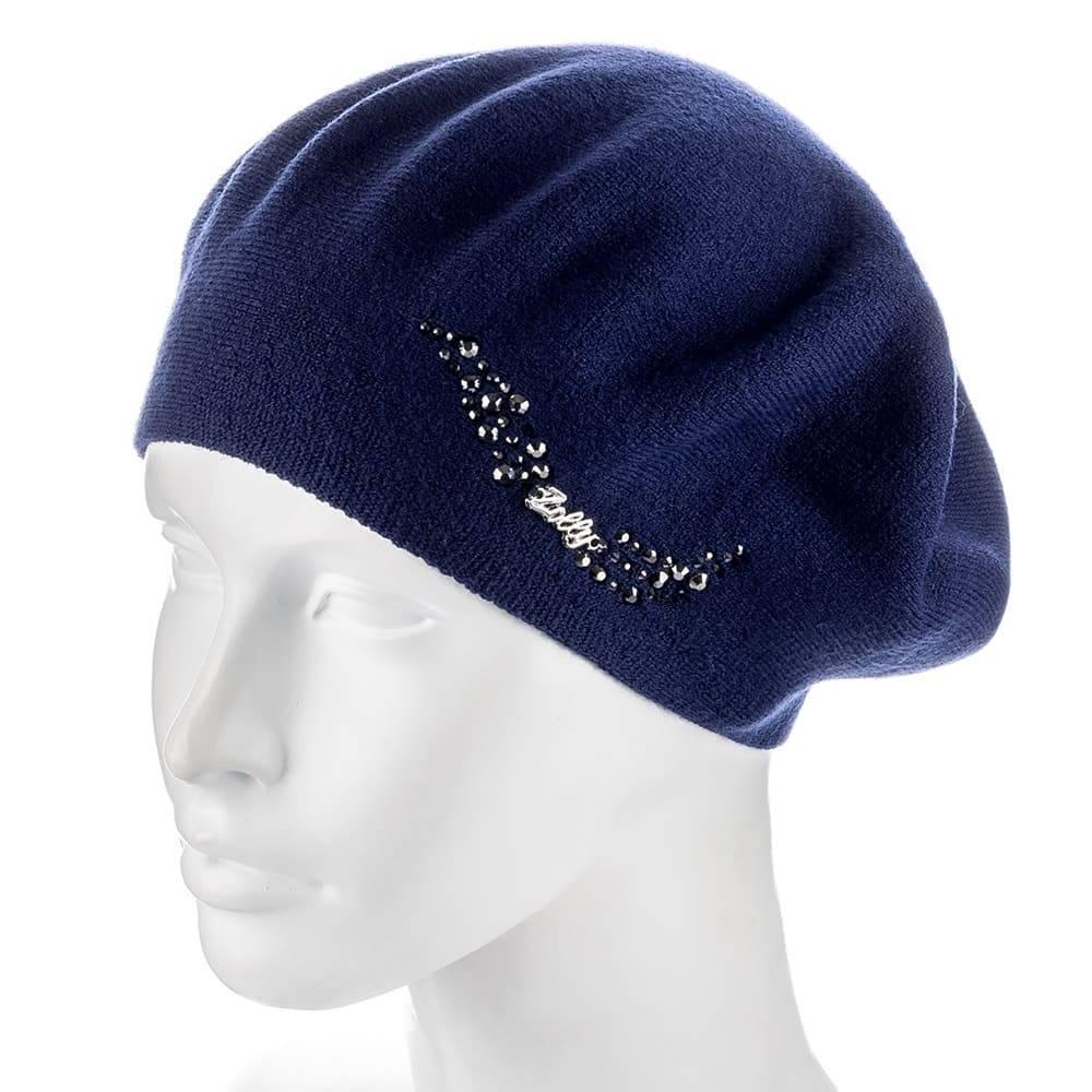 Берет женский со стразами Zolly ZH185 one size Темно-синий (1464445085)