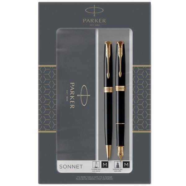 Набор ручек Parker Sonnet 08 Laque Black FP+BP в подарочной упаковке Duosets (86 092b19)