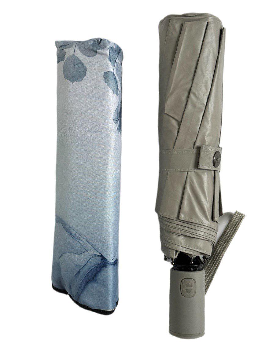 Парасолька автоматична жіноча Unique з квітами 9 спиць Сірий (3009/5) - фото 4 Парасолька автоматична жіноча Unique з квітами 9 спиць Сірий (3009/5) - фото 4