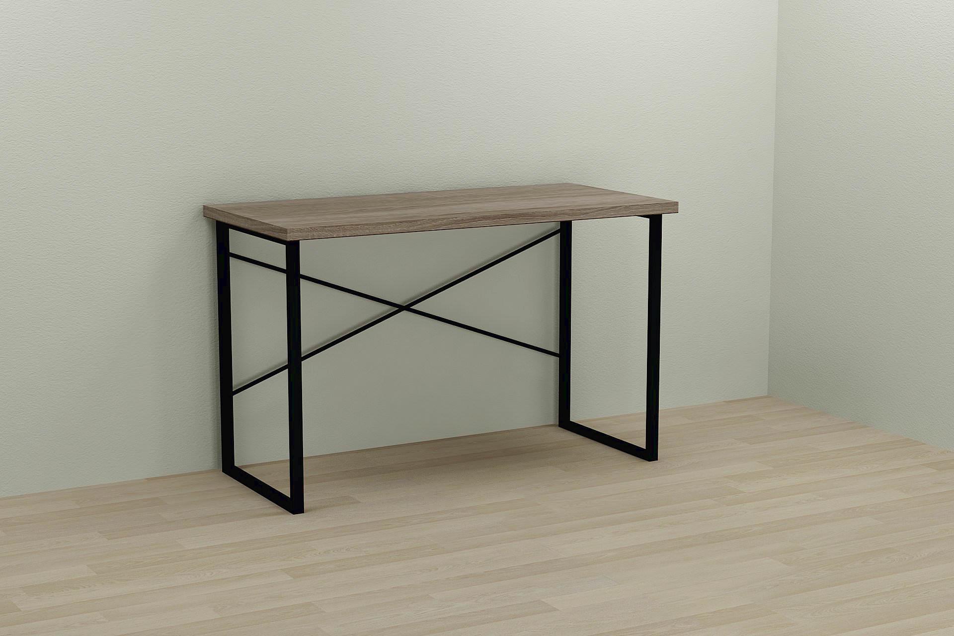 Стол компьютерный Ferrum-decor Дейв ДСП 32 мм 75x120x60 см Черный/Дуб Сонома Трюфель (FRD-101980)