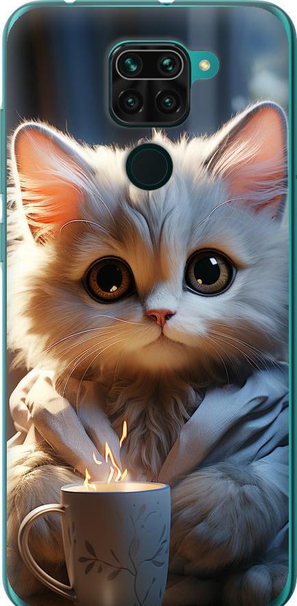 Чехол на Xiaomi Redmi Note 9 White cat (5646t-2017-42517)