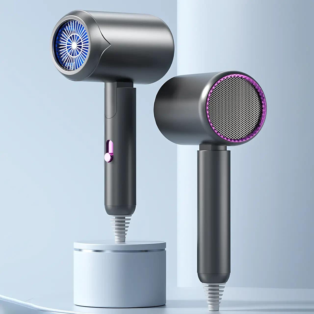 Фен дорожный для волос Ande Air Blower LY-811 складной 1800 Вт 3 скорости Серый (363836А) - фото 4