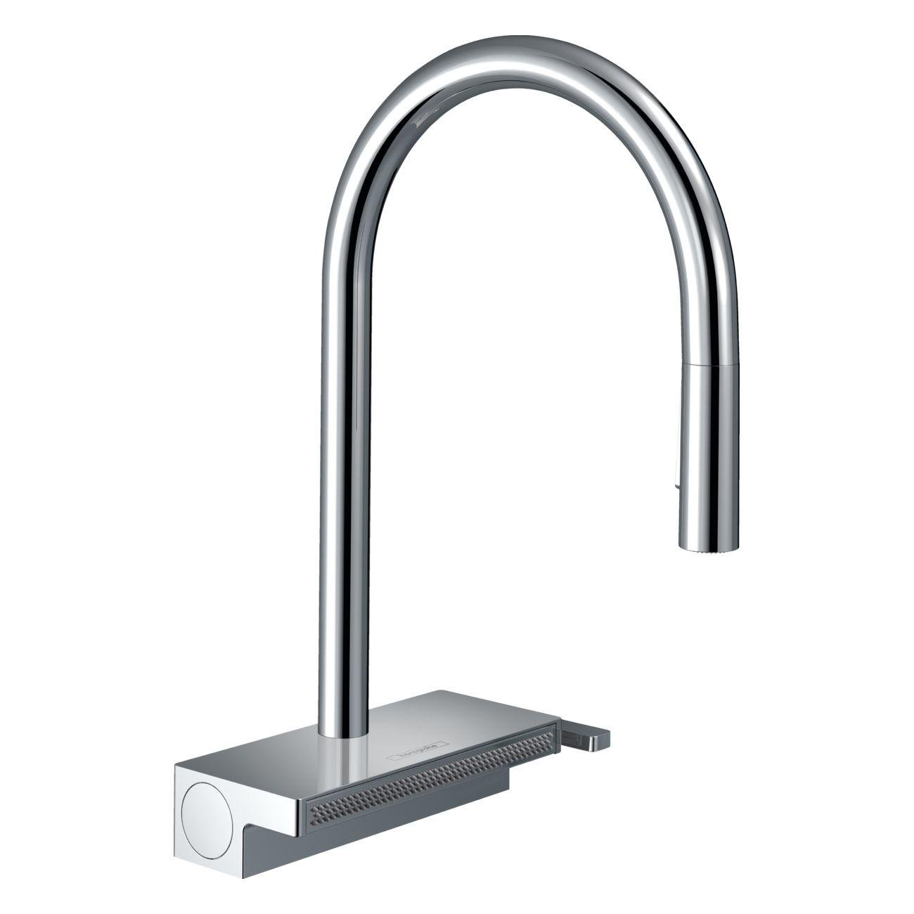 Cмеситель для кухни Hansgrohe AQUNO SELECT 73831000 с видвижной лейкой Хром (74504)