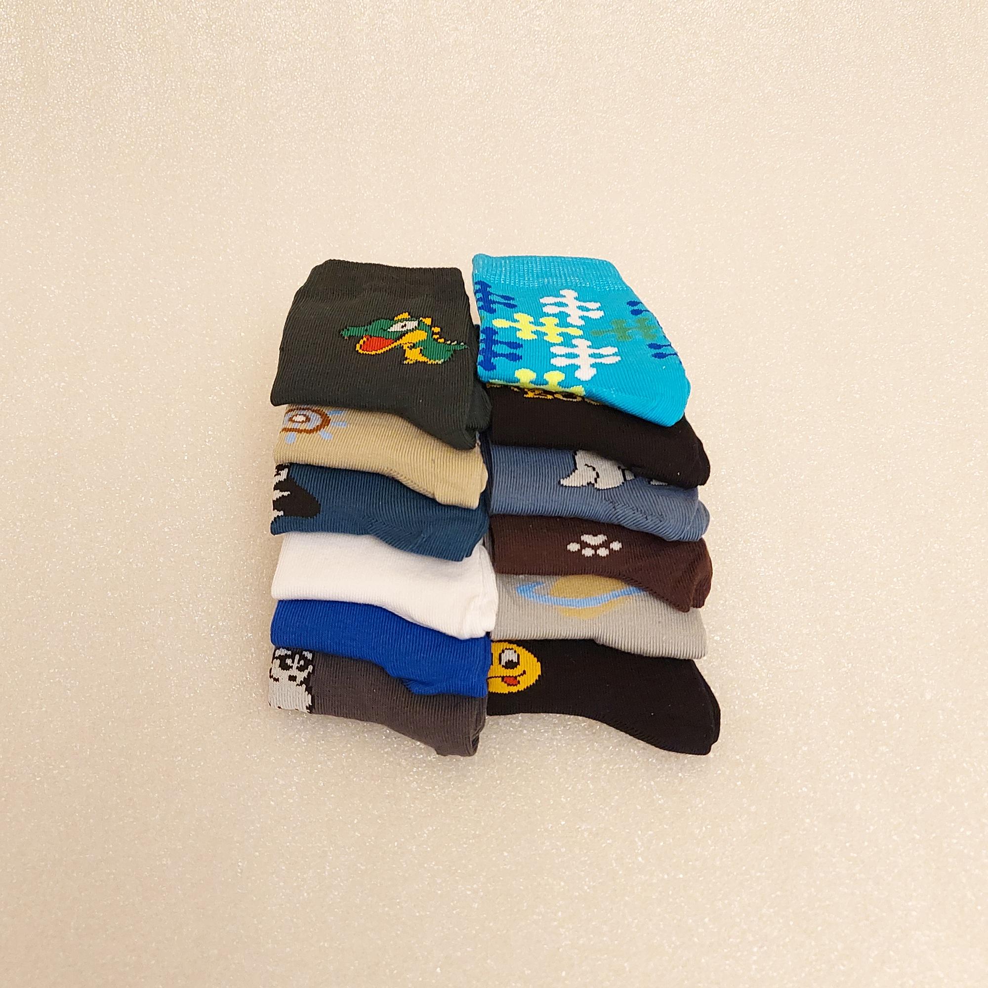 Набір шкарпетки дитячі осінні Житомир для хлопчика 7 років з малюнками 18 пар Різнокольорові (0567) - фото 3