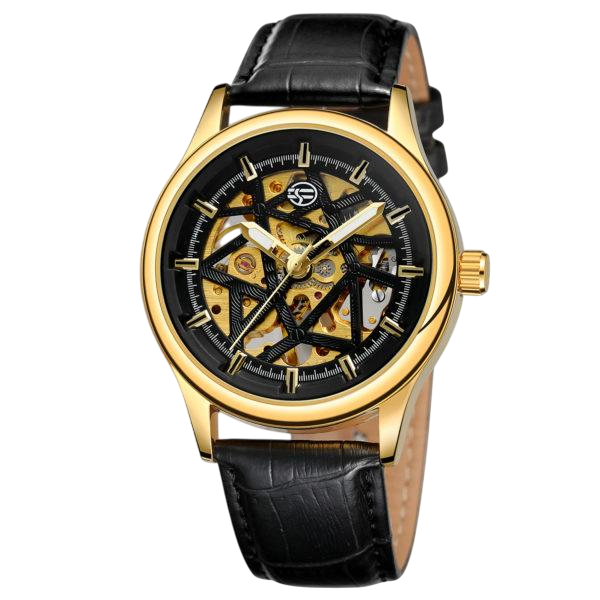 Часы наручные мужские Forsining Black Arrow Skeleton (2595136832)