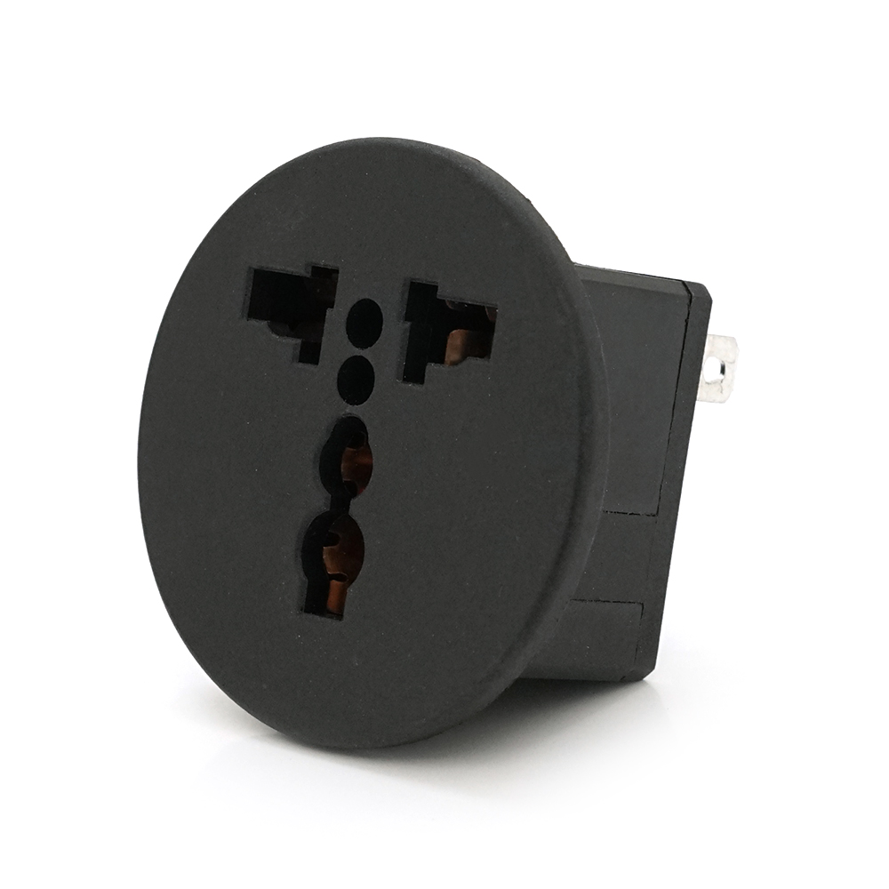 Гніздо корпусне універсальне SS-801 250V 13A вбудоване з'єднання Чорний (YUT_V4253)