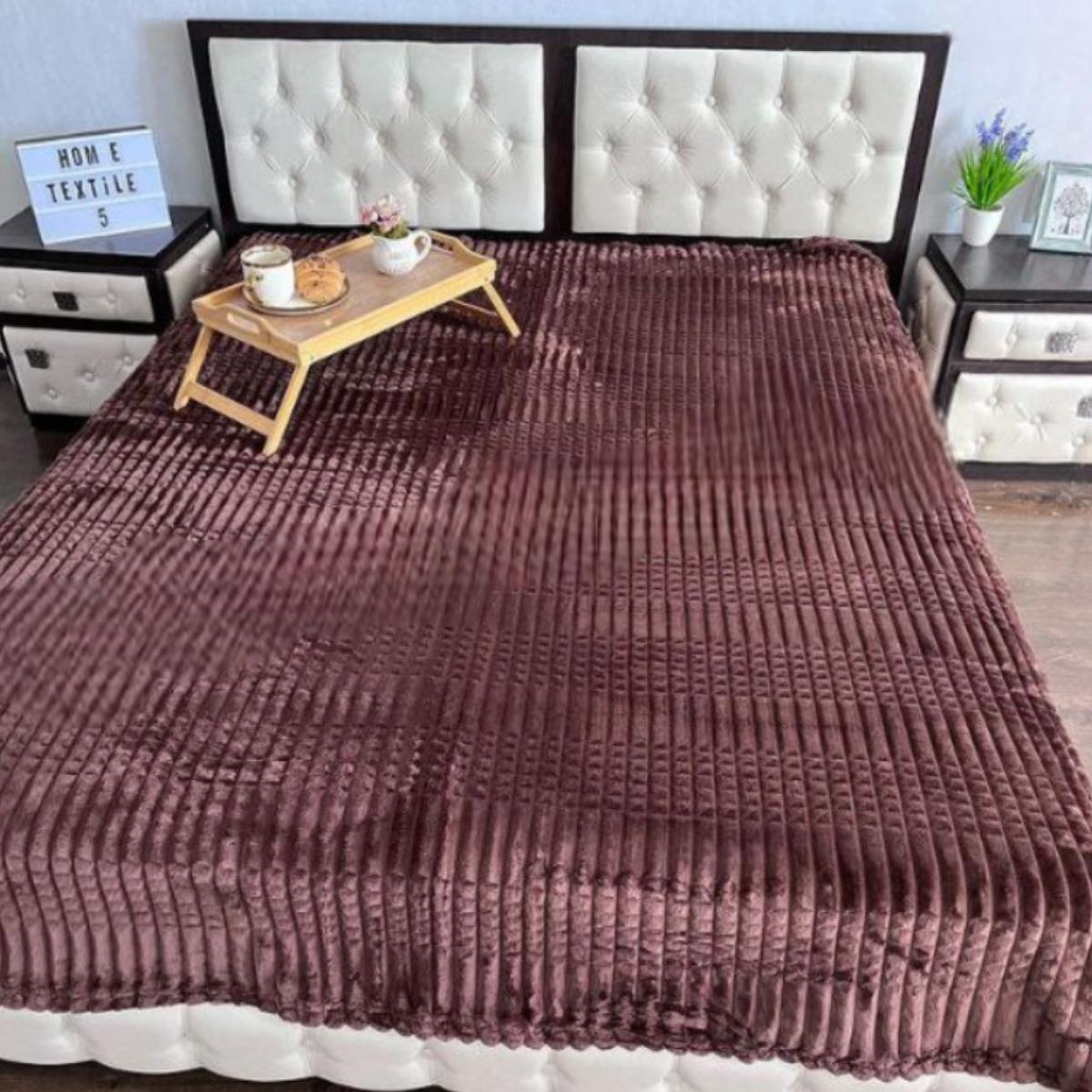 Плед Colorful Home Полоска Кубик евро 200х220 см Коричневый (37033) Плед Colorful Home Полоска Кубик евро 200х220 см Коричневый (37033)