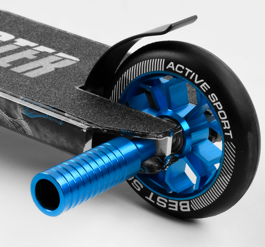 Самокат трюковой Best Scooter BS-77566 HIC-система/пеги/алюминиевый диск и дека с принтом (105679) - фото 4