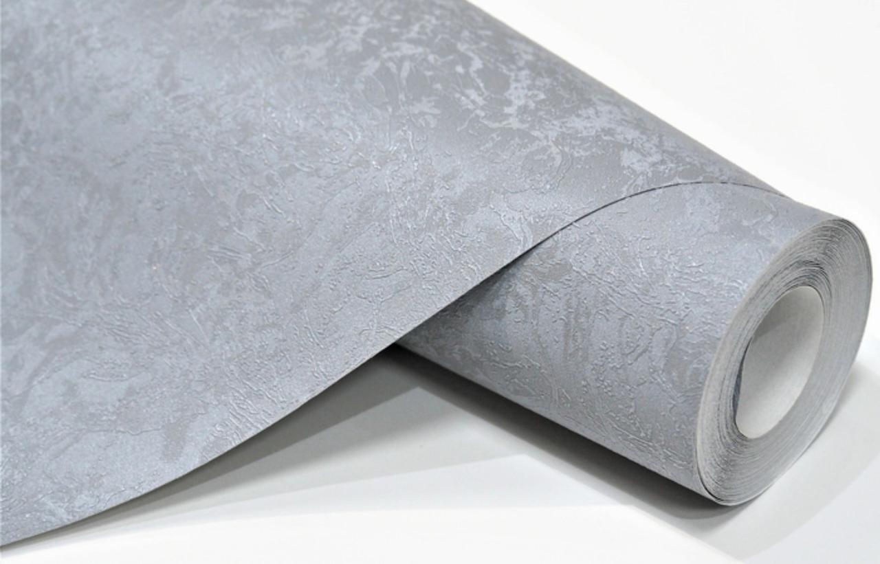 Обои флизелиновые SINTRA Almera Senorita UNI 540848 фон винил горячего тиснения 1,06х10,05 м Темно-серый