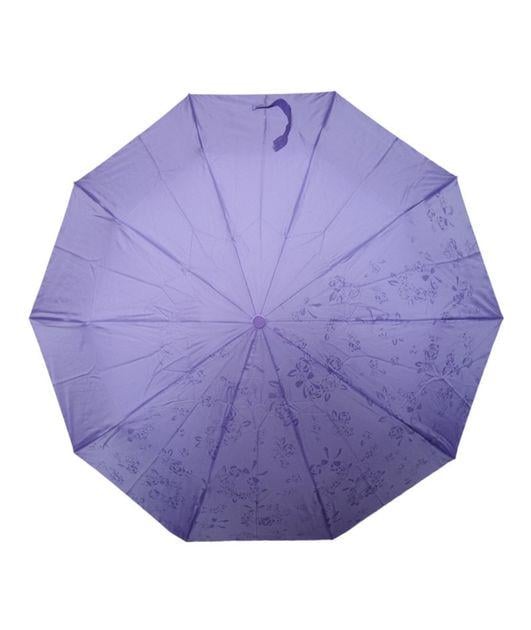 Зонтик Bellissimo SL461C женский полуавтомат 10 спиц проявления Светло-фиолетовый