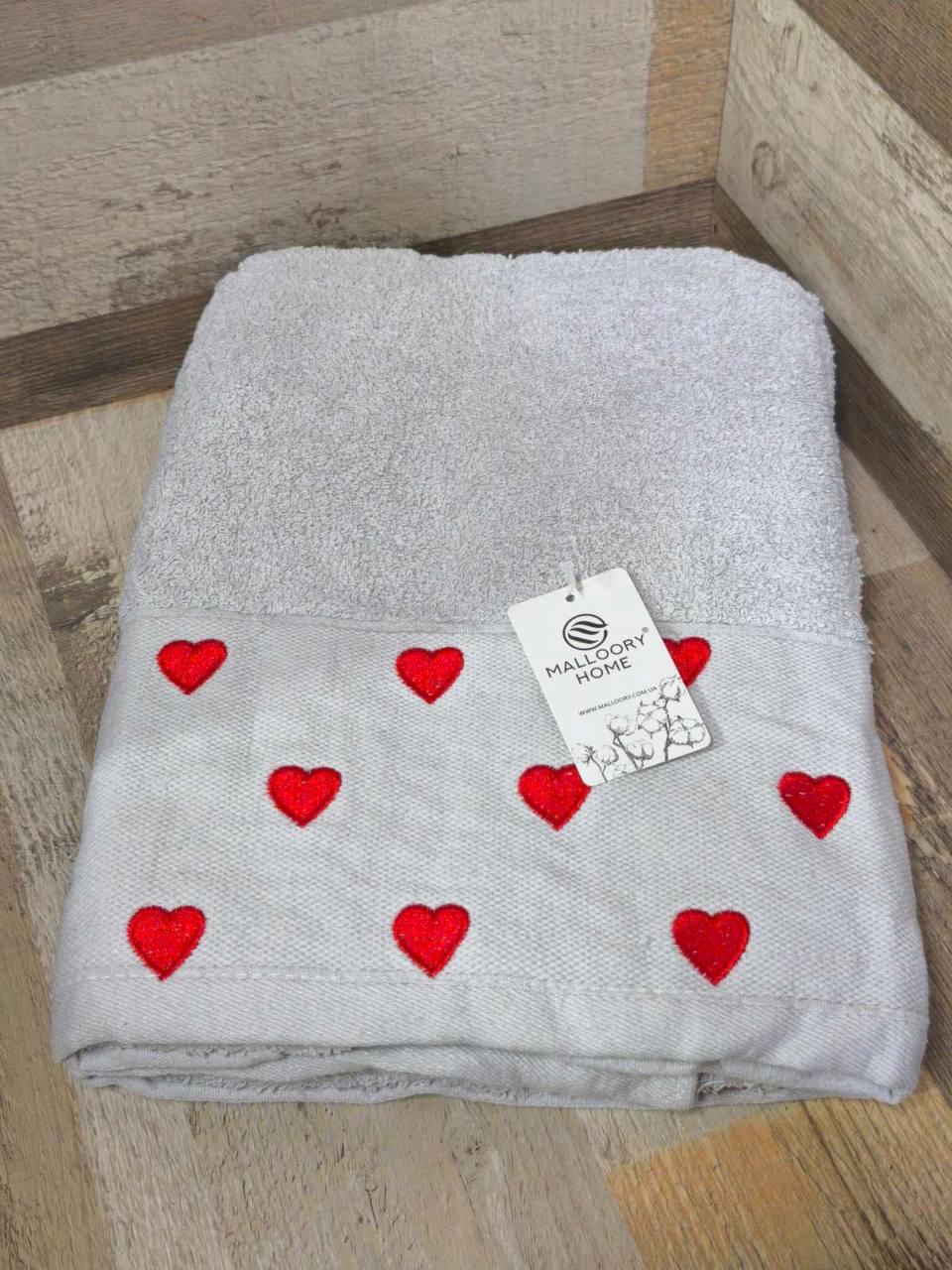 Полотенце махровое 2 шт. Серый (Д-al-banya2-001-02)