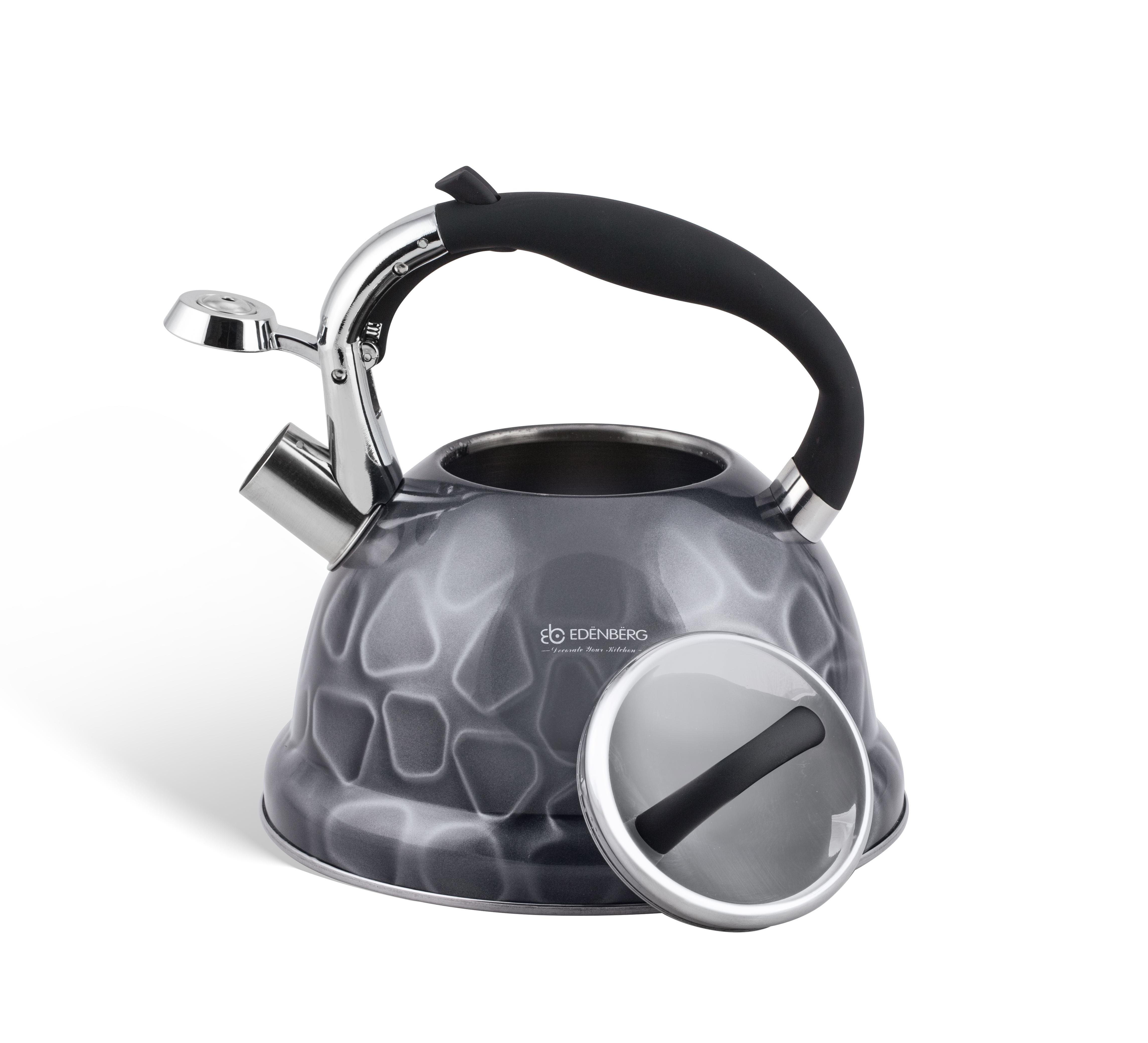 Чайник Edenberg зі свистком з нержавіючої сталі 3 л (EB-1910-gray) - фото 3