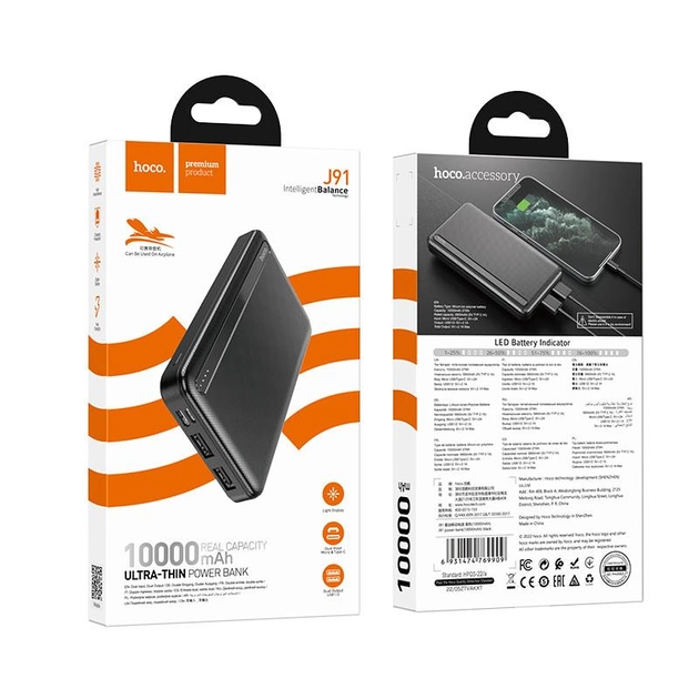 Повербанк Hoco J91 10000 mAh Black (367589) - фото 5