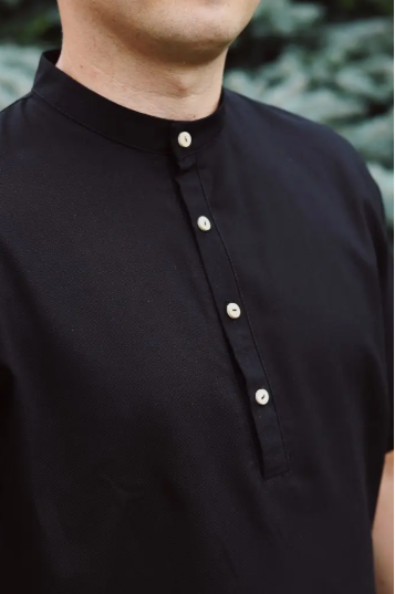 Рубашка мужская льняная L Черный (0001860-L) - фото 3 Рубашка мужская льняная L Черный (0001860-L) - фото 3