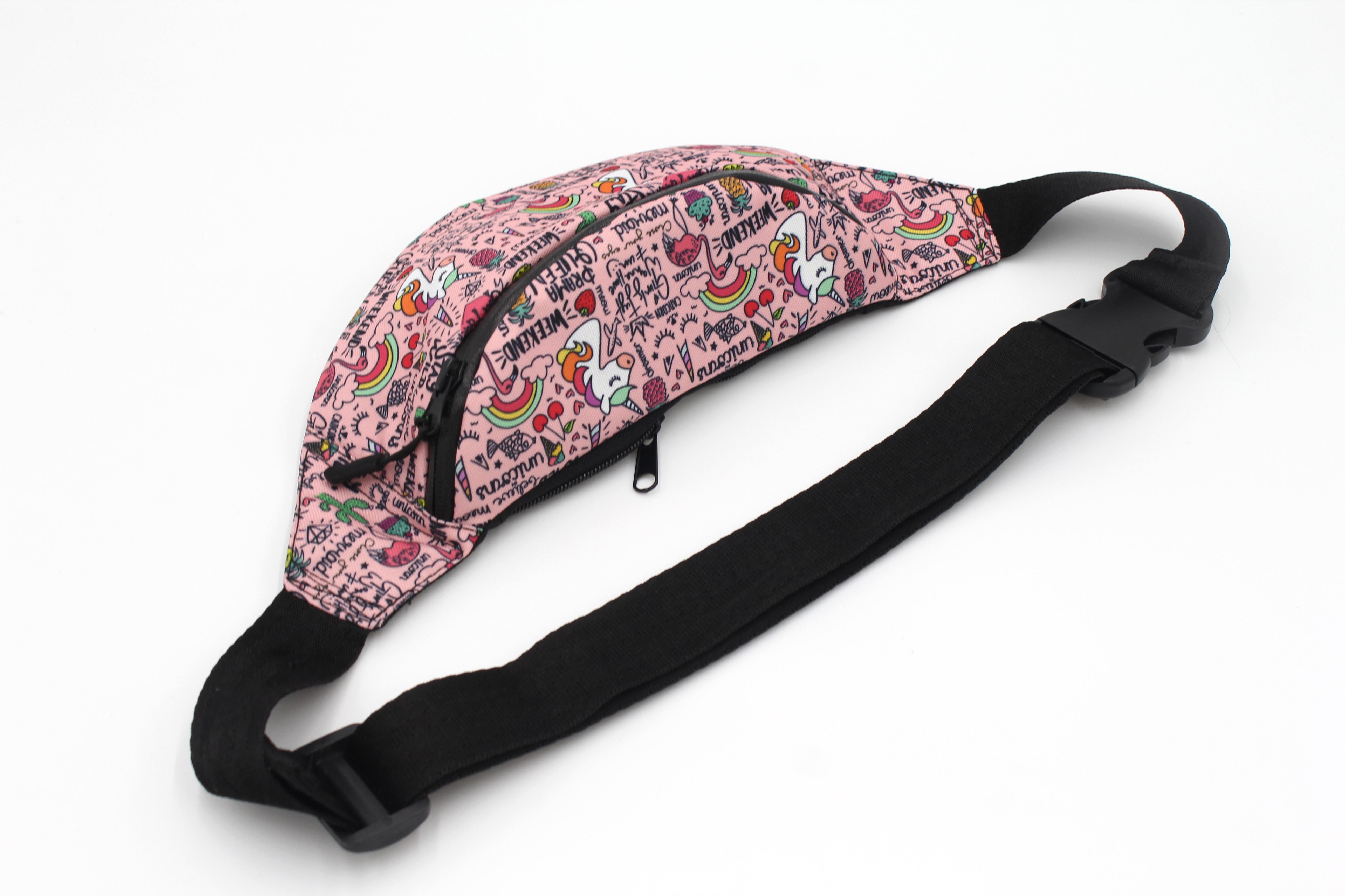 Сумка бананка для дівчинки Єдинорожки фламінго (BT-0238) - фото 3 Сумка бананка для дівчинки Єдинорожки фламінго (BT-0238) - фото 3