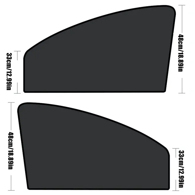 Солнцезащитные шторки в автомобиль магнитные 2 шт. Черный (2190393858) - фото 9