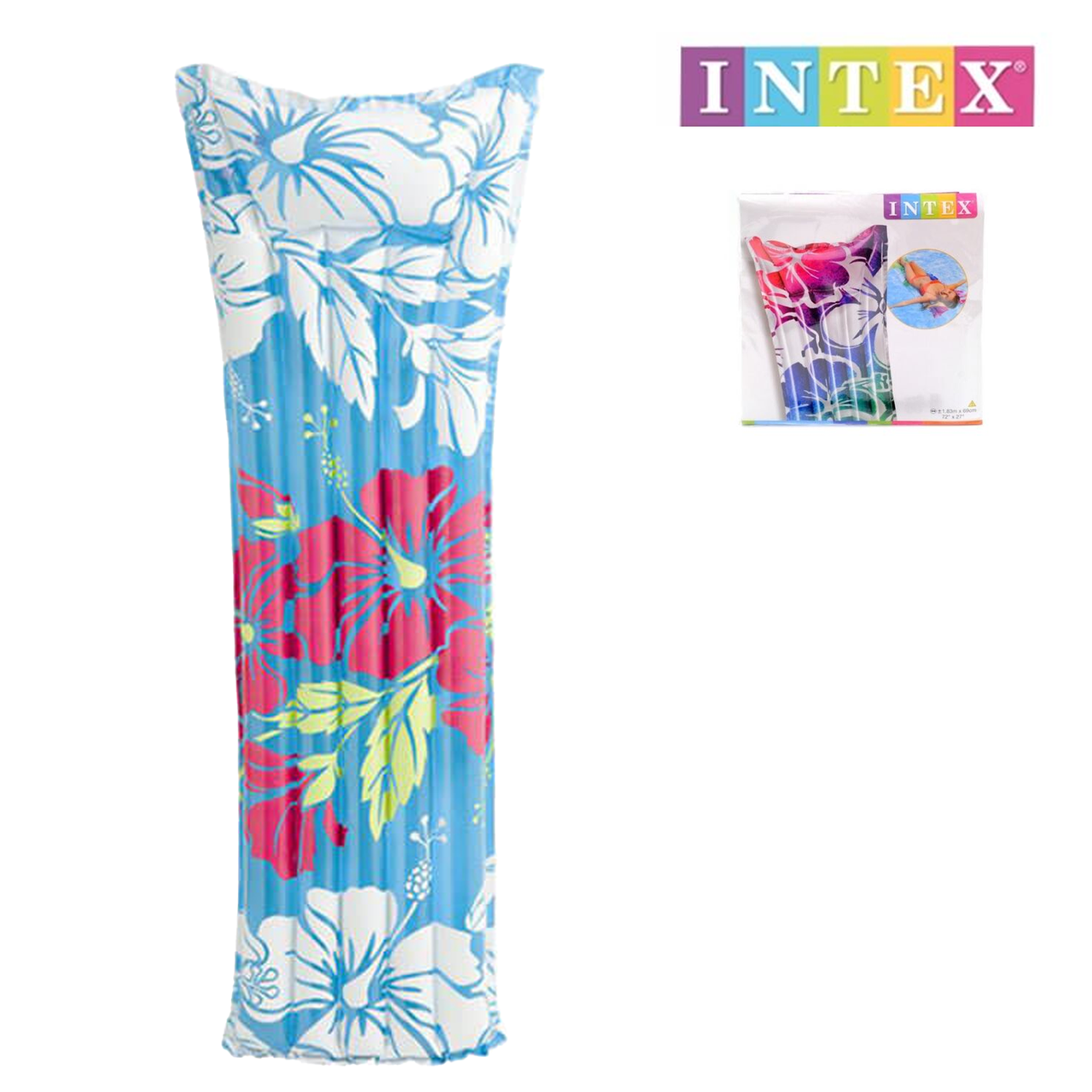 Надувной матрас Inteх 59720 183х69 см Голубой (15360159) - фото 2