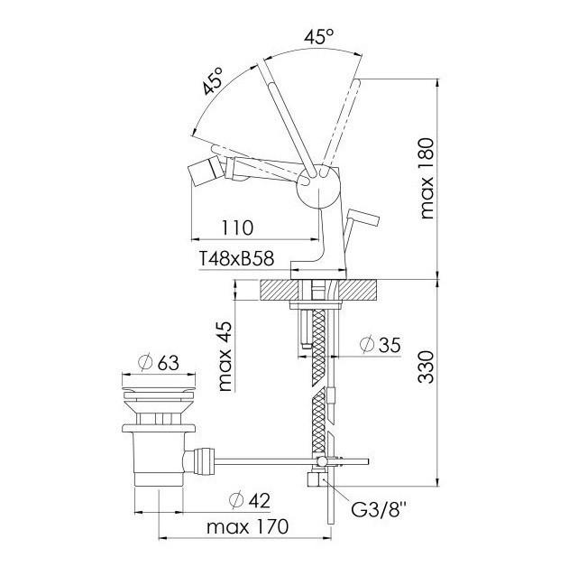 Смеситель для биде Steinberg 240 Хром (240 1300) - фото 2 Смеситель для биде Steinberg 240 Хром (240 1300) - фото 2