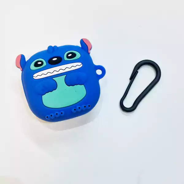 Чехол силиконовый Alitek Стук зубастый для наушников Samsung Galaxy Buds 2 Pro/2/Pro/Live с карабином (00025)