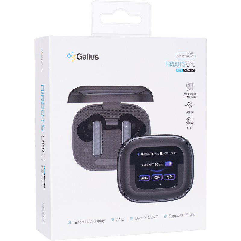 Навушники бездротові Gelius Airdots One ANC/ENC GP-TWS003X TWS Black (99711) - фото 9 Навушники бездротові Gelius Airdots One ANC/ENC GP-TWS003X TWS Black (99711) - фото 9