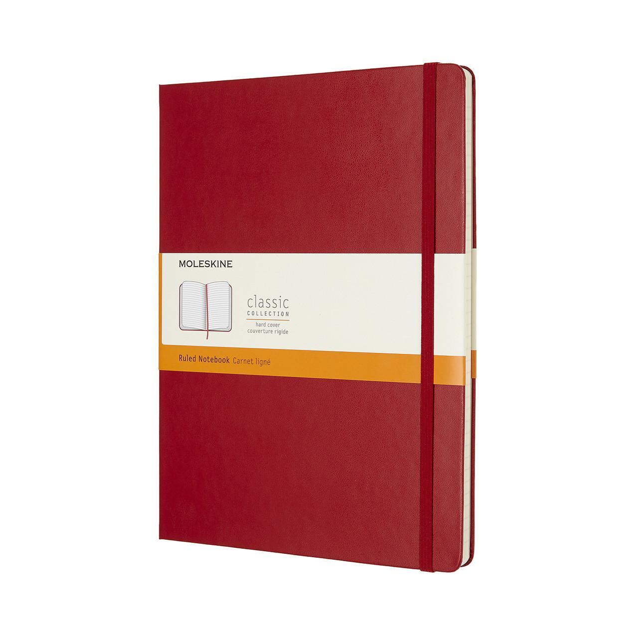 Блокнот Moleskine Classic великий 192 сторінки в лінійку 19х25 см Червоний