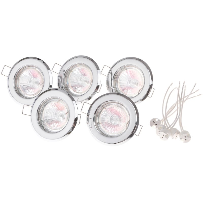 Набор светильников точечных Brille SET 6/HDL-S02 CHR (82) 5x20W W/T (163447)