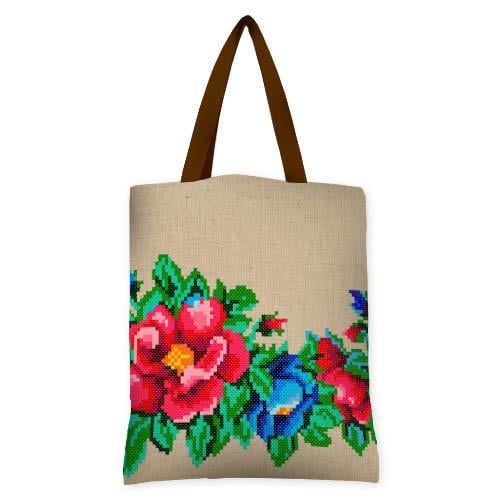 Сумка жіноча тканинна Presentville Квіткова вишивка (SV 15UKR008 BR)