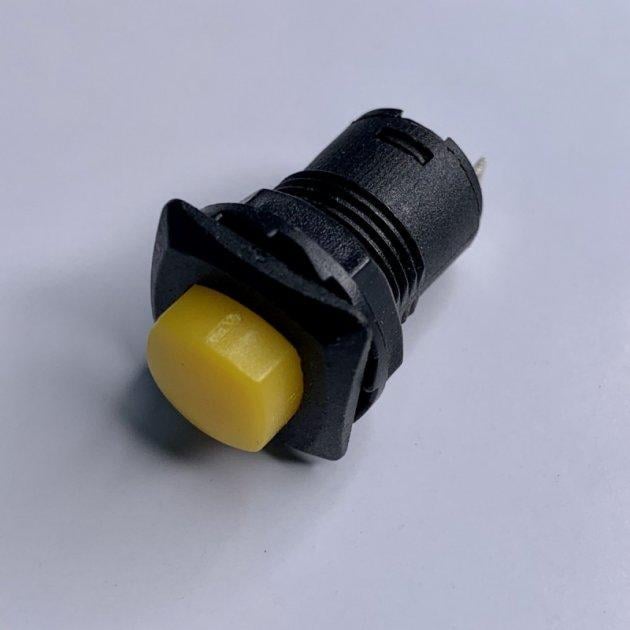 Кнопка Lemanso LSW11 ON-OFF/DS-225 квадратная без фиксации Желтый