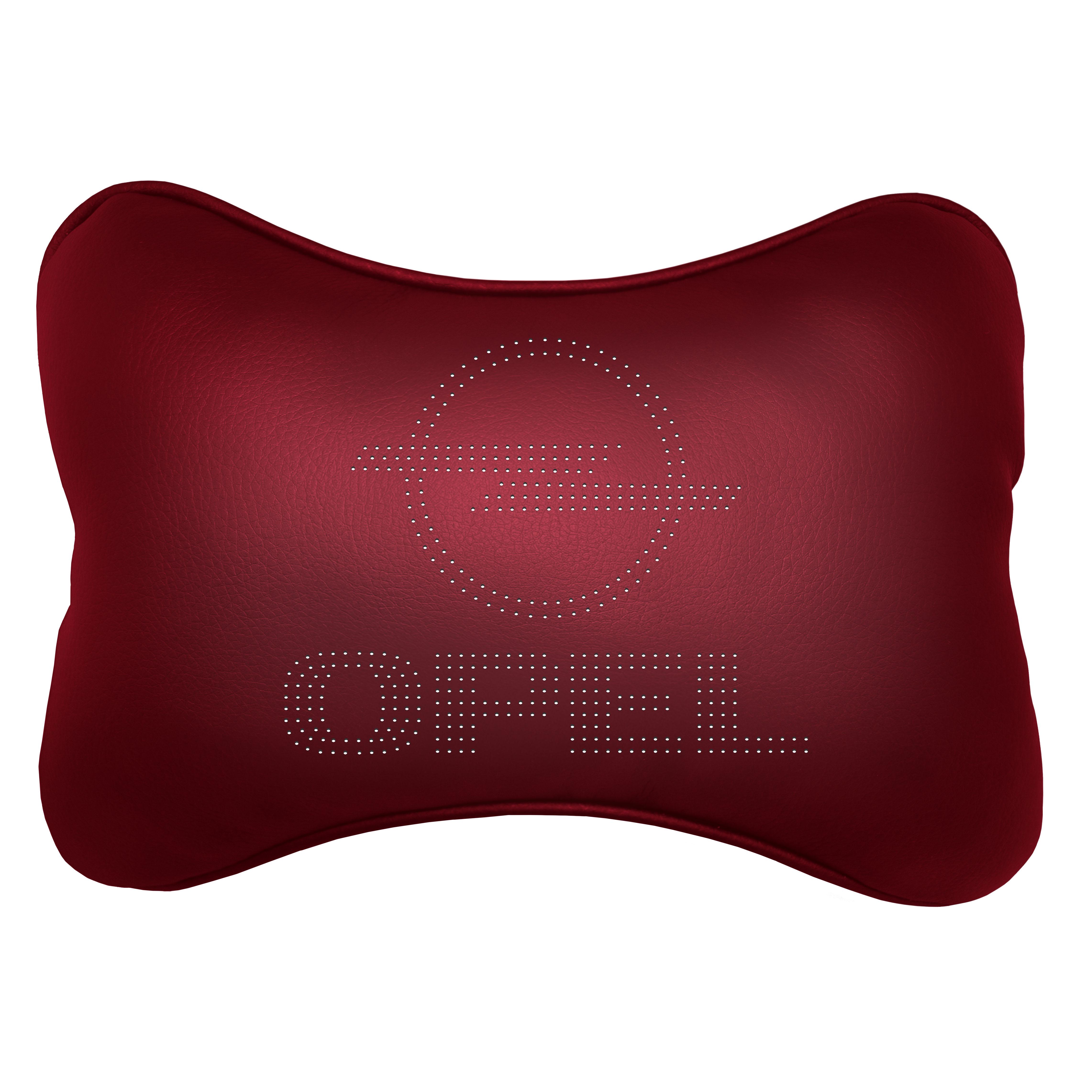 Подушка автомобильная Avtolife Opel для шеи из экокожи Бордовый (AVT-LBU-11)