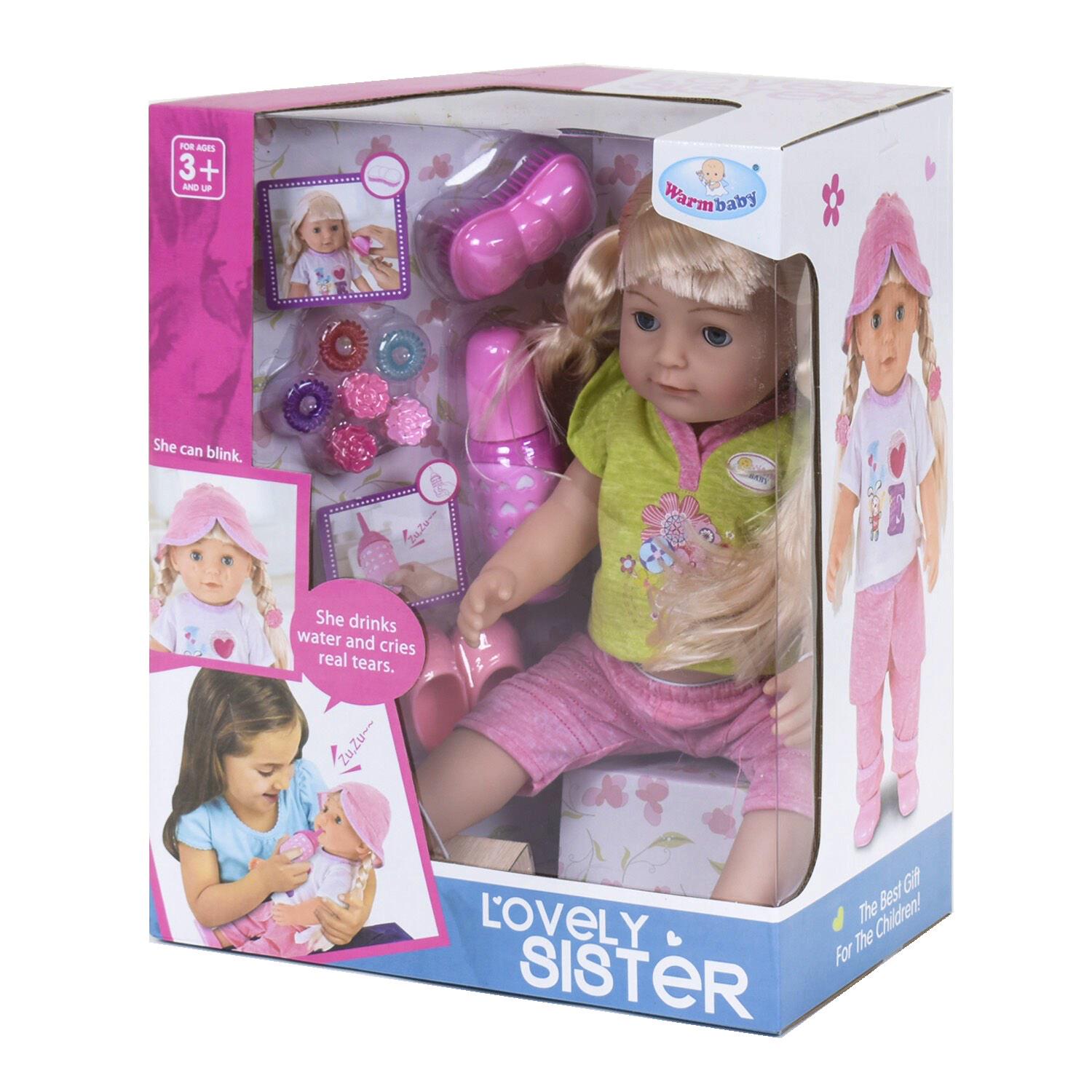 Пупс Warm Baby интерактивный 45 см с волосами (58034)