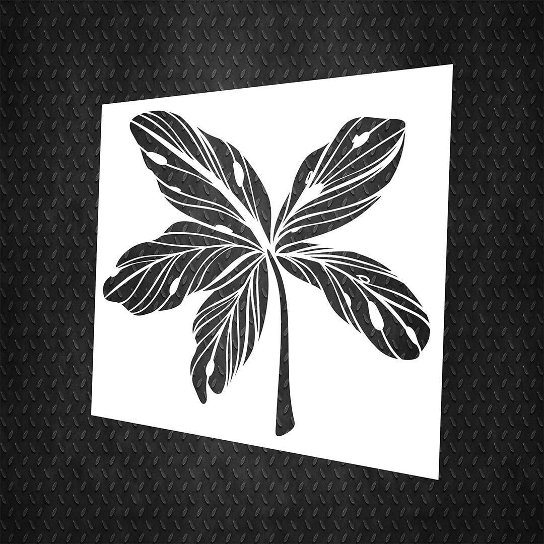 Трафарет многоразовый DFA Природа Листок каштана для штукатурки и краски (P00119)