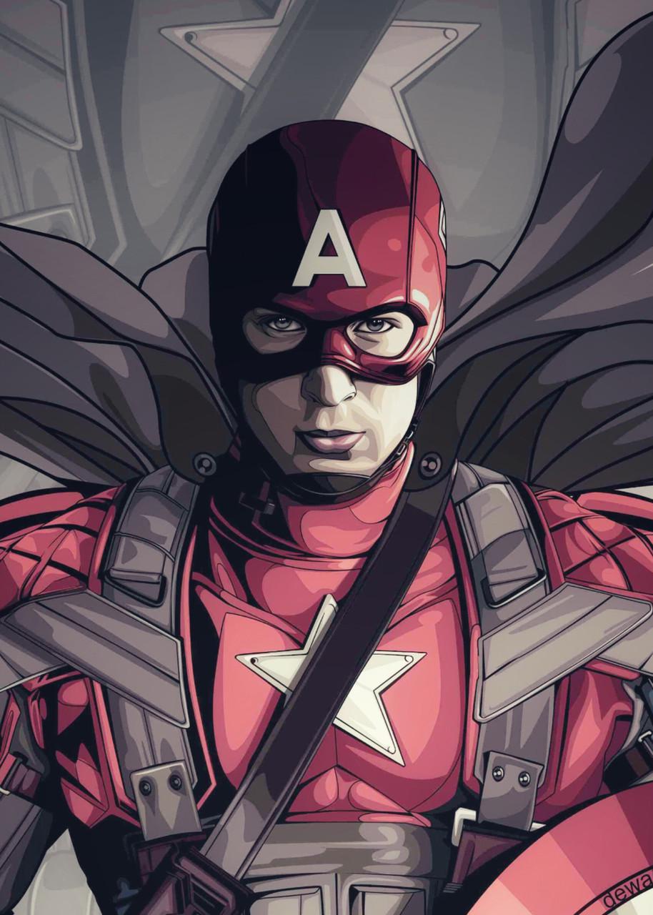Картина GeekLand Captain America Fan-art 60х40 см (CA.09.127)